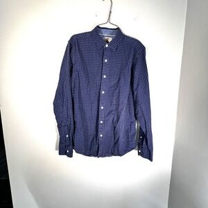 Timberland Shirt Men's Medium Blue/White Long‎ Sleeve Button Down